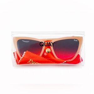 Quay Australia Cat Eye Pink Sunglasses